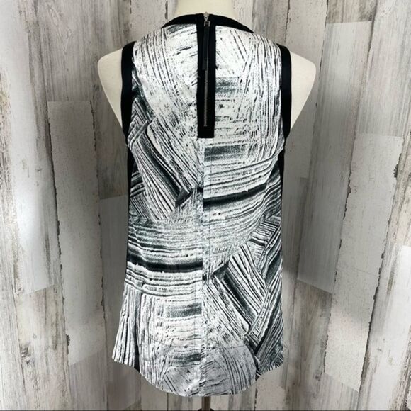 Helmut‎ Lang Black Silk Sleeveless Blouse Top Shirt Side Zip Up Crew Neck P - Picture 8 of 13